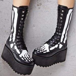 Skin and bones platform boots